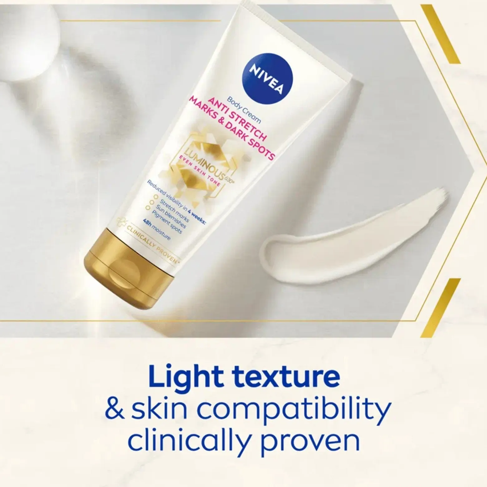 Nivea Luminous 630 Anti-Stretch Mark & Dark Spots Body Cream 200ml (6.76floz)