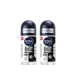 Nivea Men Black & White Original 72h Anti-Perspirant Roll-On 50ml x2 (1.69flozx2)