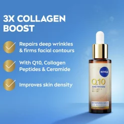 Nivea Q10 Collagen Expert Anti-Wrinkle 3-in-1 Repairing Serum 30ml (1floz)