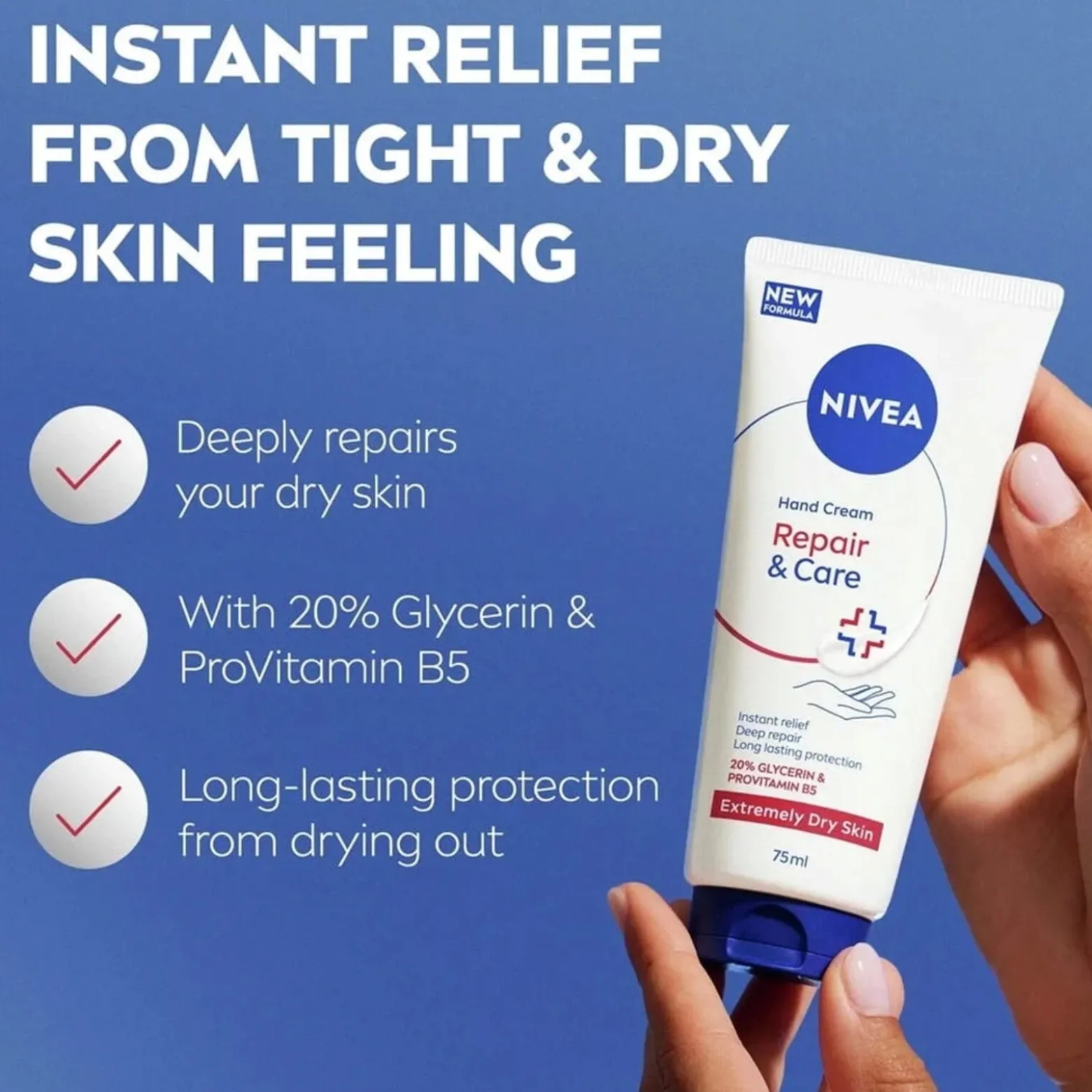 Nivea Repair & Care Hand Cream 75ml (2.53floz)