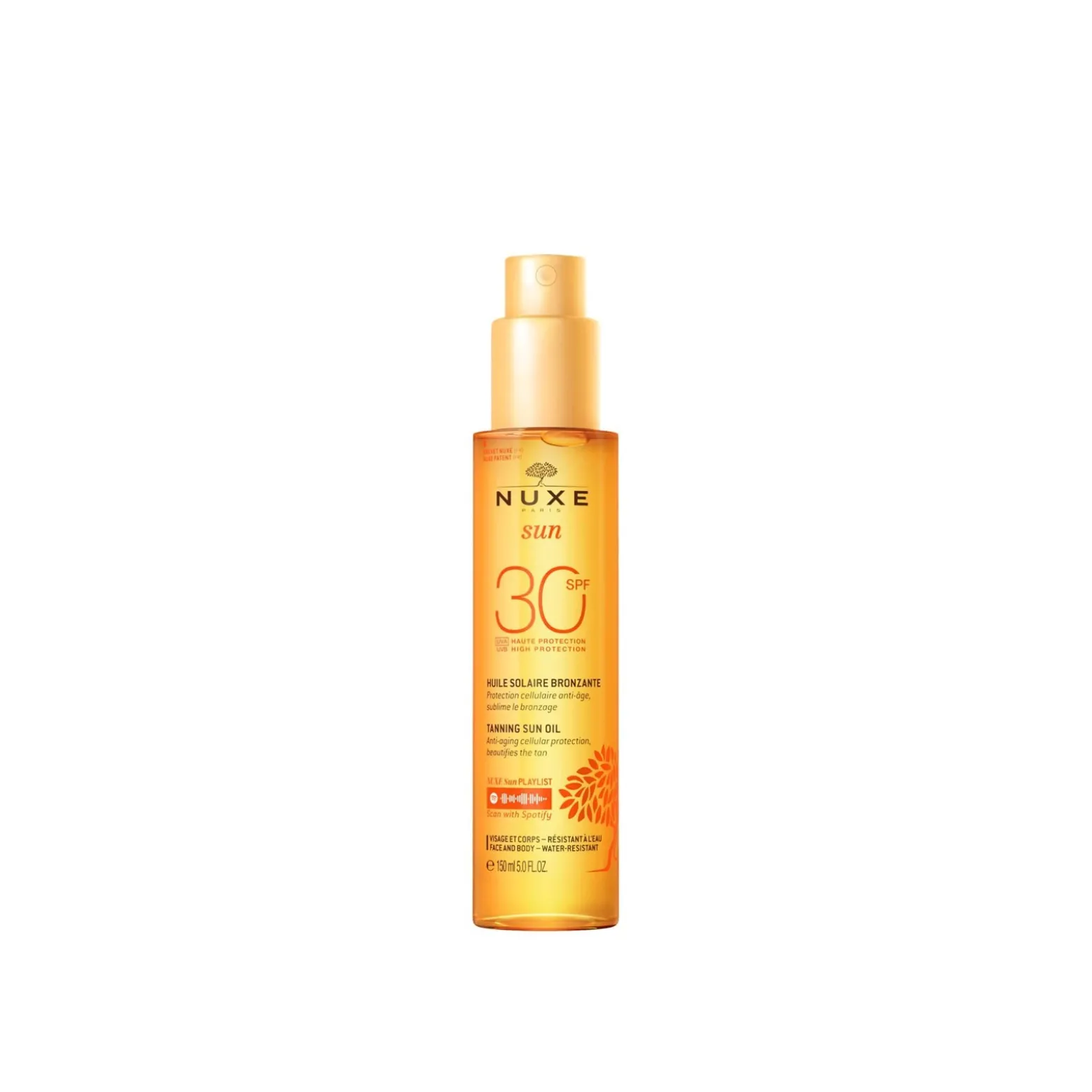NUXE Sun Tanning Oil High Protection for Face and Body SPF30 Sunscreen 150ml (5.07fl oz)