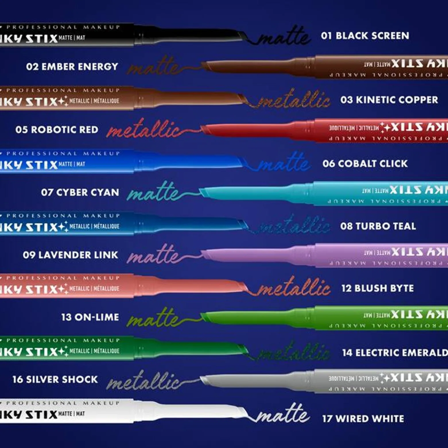NYX Pro Makeup Epic Inky Stix Cream Gel Liner Cobalt Click 0.1g (0.003oz)