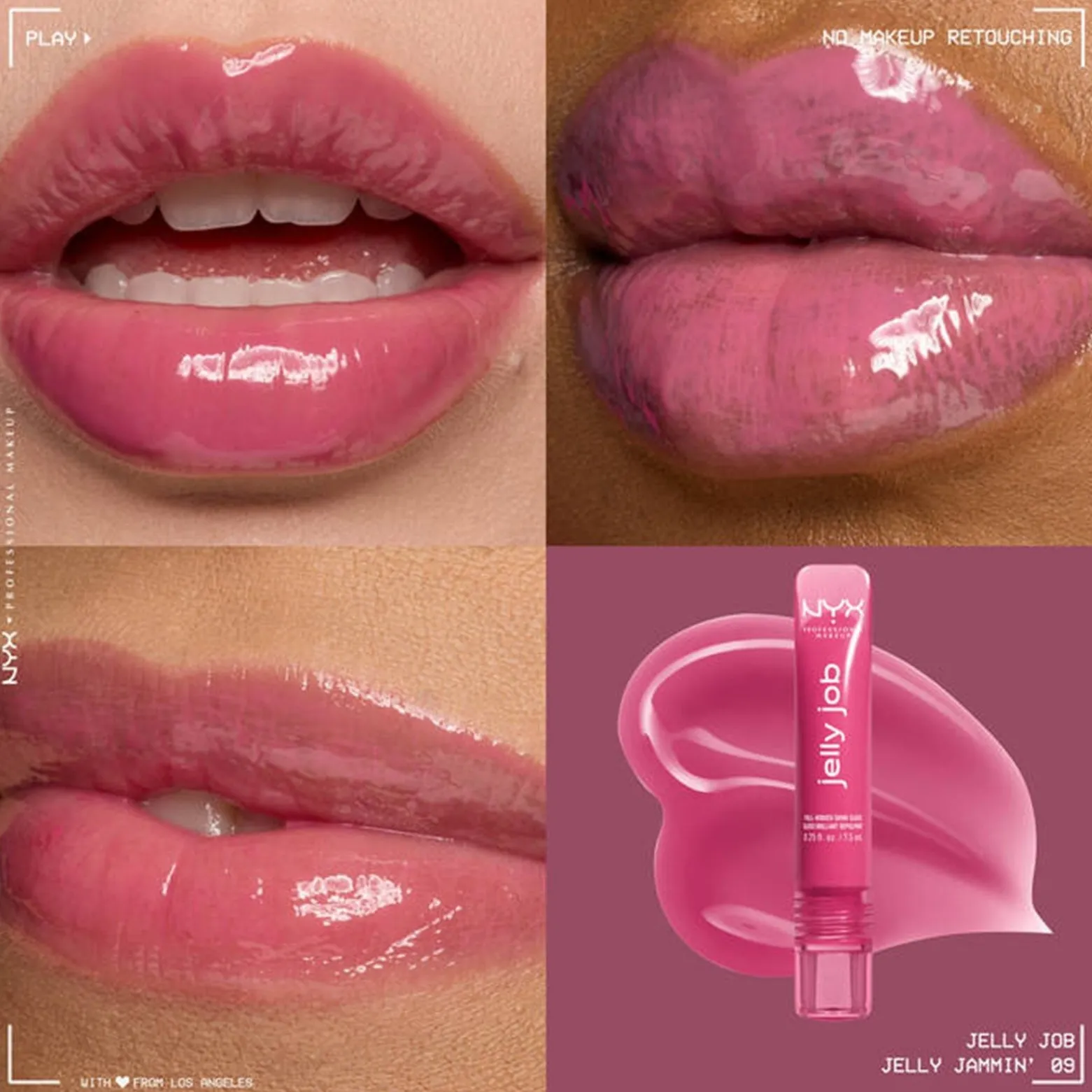 NYX Pro Makeup Jelly Job Full-Bodied Shine Gloss Jelly Jammin' 7.5ml (0.25floz)