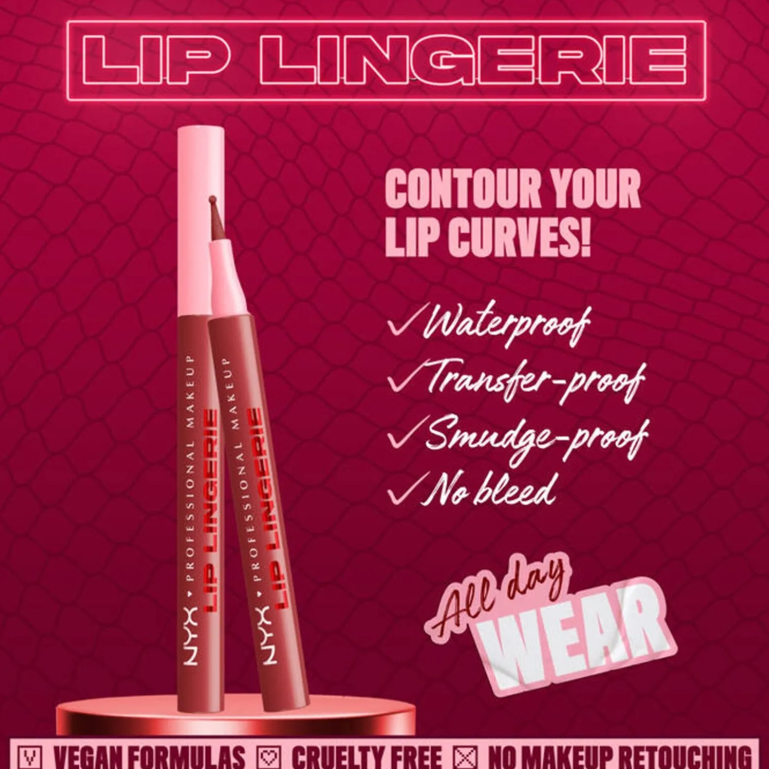 NYX Pro Makeup Lip Lingerie Lip Liner Stain 10 Up All Night 1ml (0.03floz)