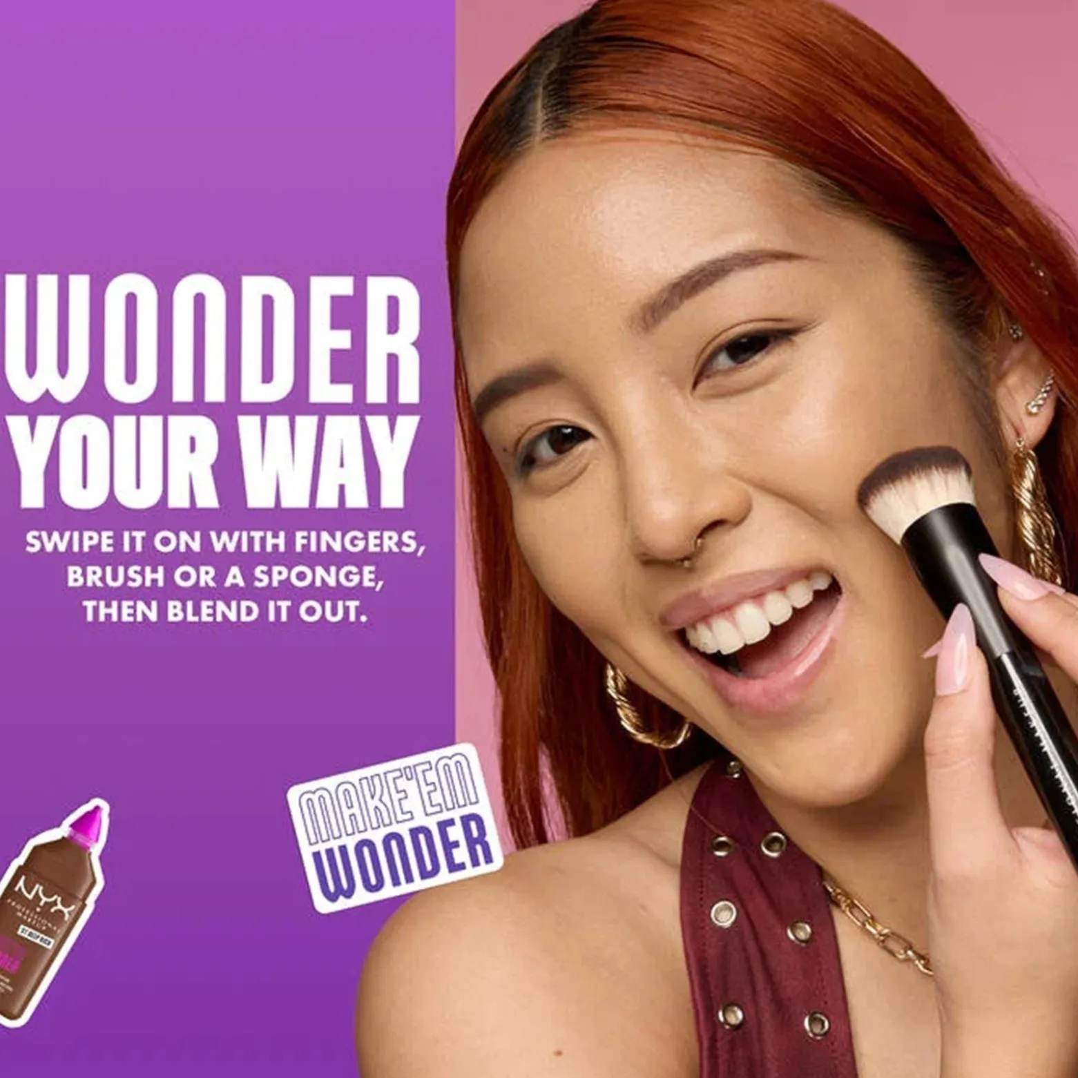 NYX Pro Makeup Make'em Wonder Soft Matte Buildable Foundation 39 Cocoa 30ml (1.01floz)