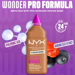 NYX Pro Makeup Make'em Wonder Soft Matte Buildable Foundation 23 Golden Caramel 30ml (1.01floz)