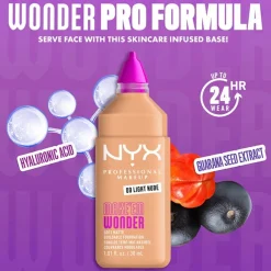 NYX Pro Makeup Make'em Wonder Soft Matte Buildable Foundation 09 Light Nude 30ml (1.01floz)