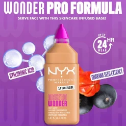 NYX Pro Makeup Make'em Wonder Soft Matte Buildable Foundation 14 True Beige 30ml (1.01floz)