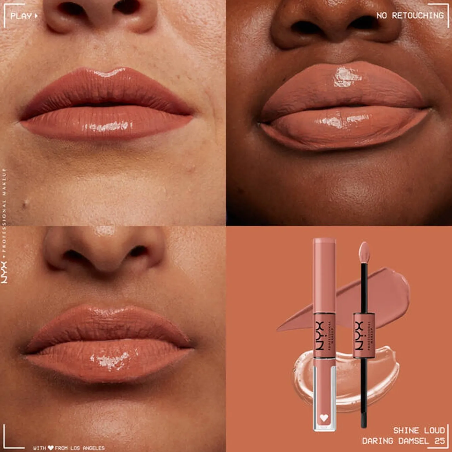 NYX Pro Makeup Shine Loud High Shine Lip Color 25 Daring Damsel 6.8ml (0.23floz)