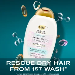 OGX Rescue Fusions Hyaluronic Acid + Pro-Vitamin B5 Conditioner 385ml (13floz)