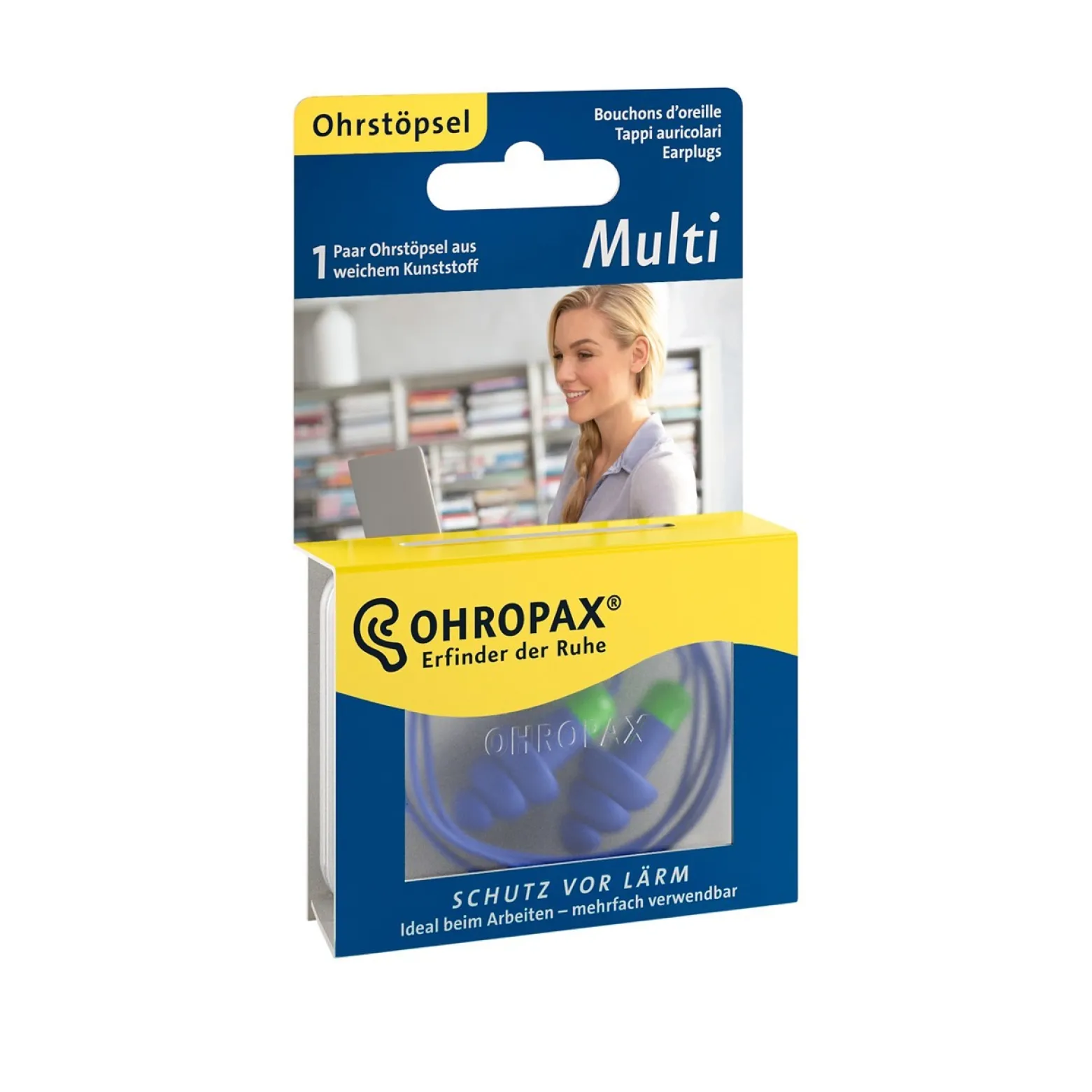 Ohropax Multi Wired Plastic Ear Plugs x2
