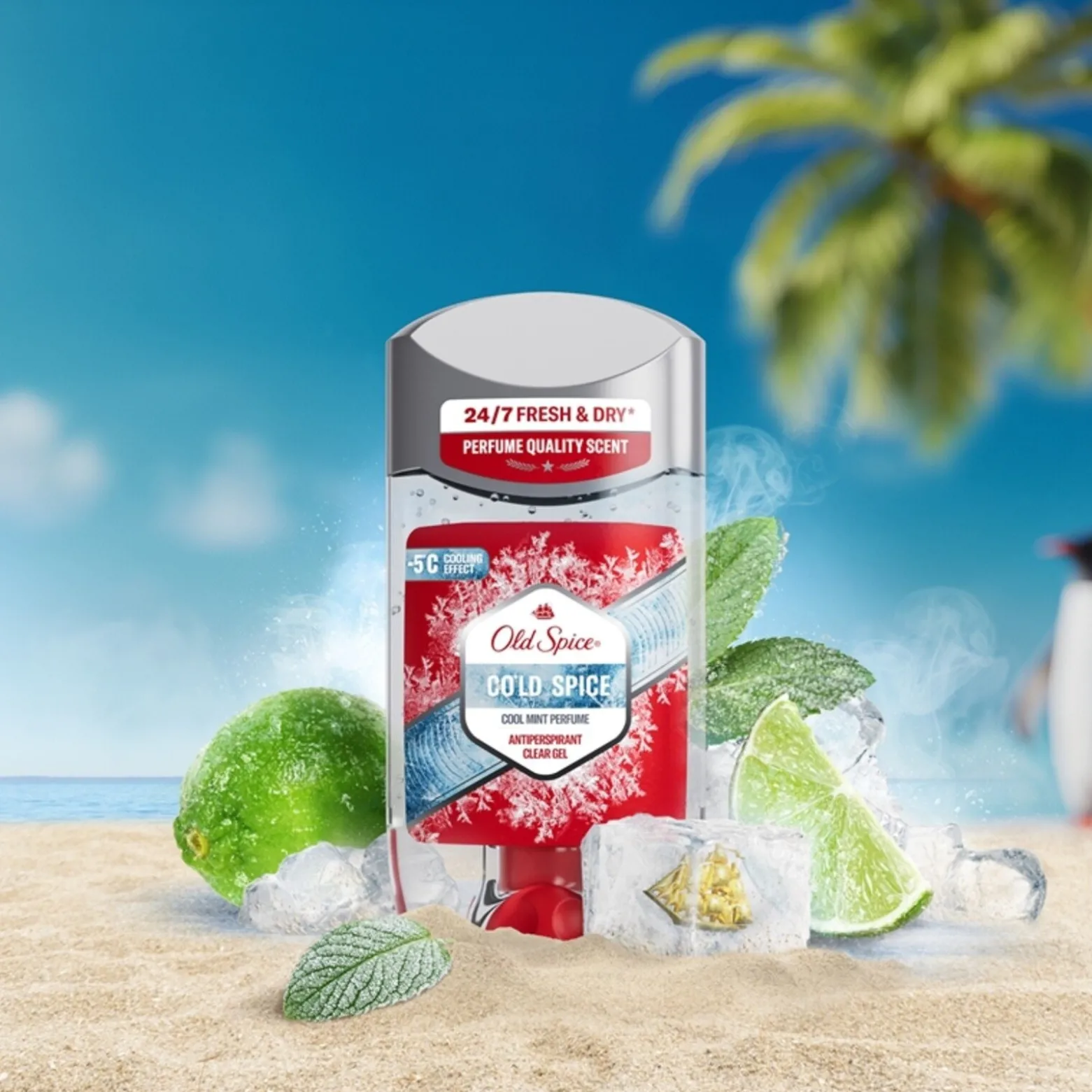 Old Spice Cold Spice Antiperspirant Clear Gel Cool Mint Perfume 70ml (2.4floz)
