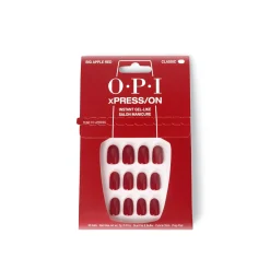 OPI xPress/On Iconic Shades Instant Gel-Like Press-On Nails Short Big Apple Red x30