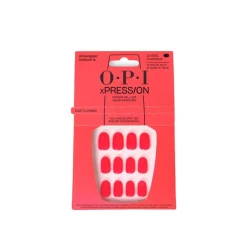 OPI xPress/On Iconic Shades Instant Gel-Like Press-On Nails Short Strawberry Margarita x30