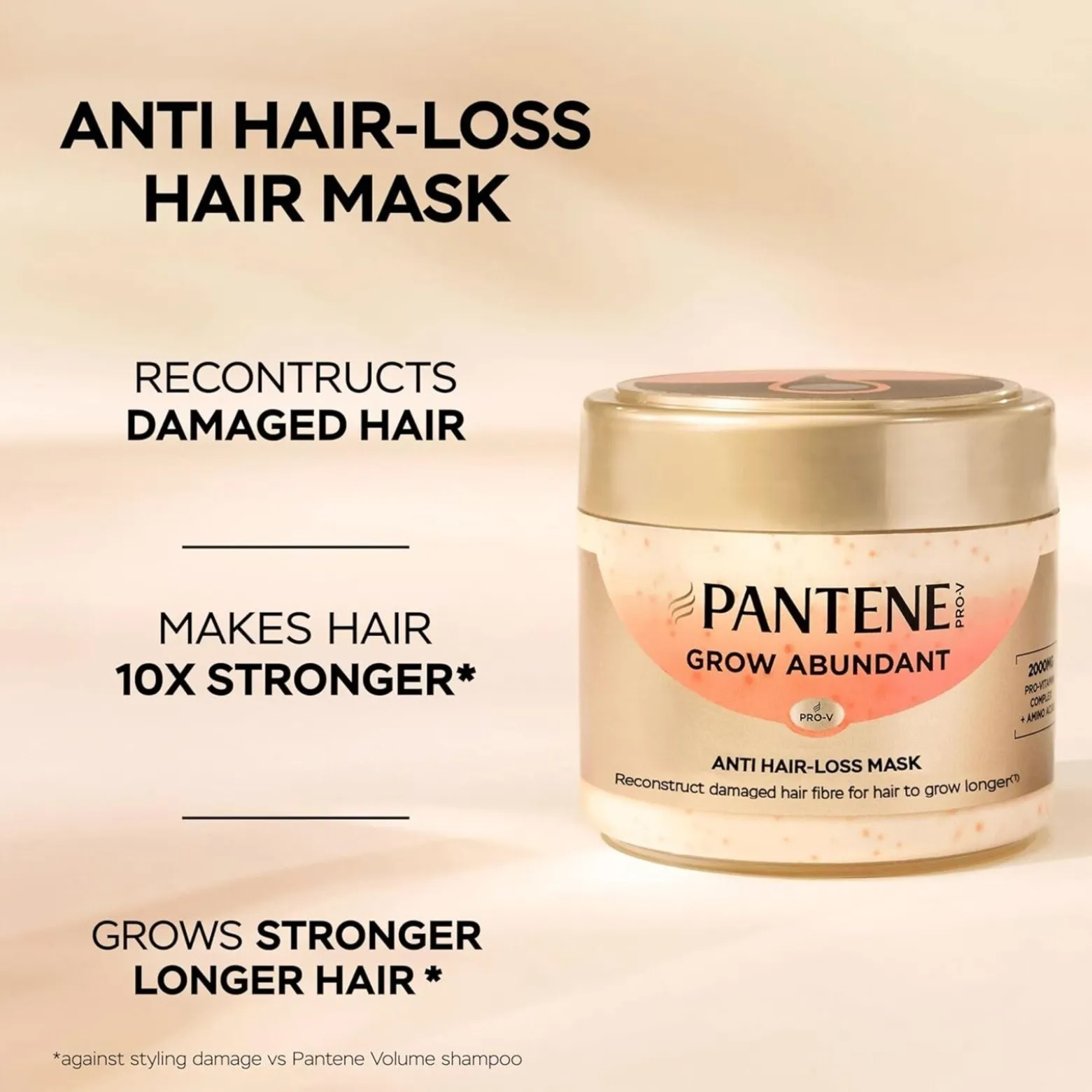 Pantene Pro-V Grow Abundant Anti-Hair Loss Mask 300ml (10.14floz)