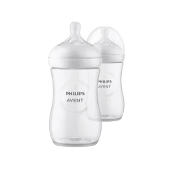 Philips Avent Natural Response Baby Plastic Bottle 1m+ 260ml x2 (9 oz x2)