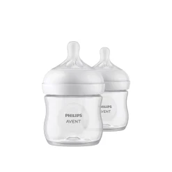 Philips Avent Natural Response Baby Plastic Bottle 0m+ 125ml x2 (4 oz x2)