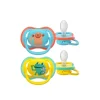 Philips Avent Ultra Air Pacifier 18m+ Blue/Yellow with Design x2