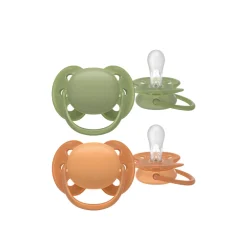 Philips Avent Ultra Soft Pacifier 18m+ Green/Orange x2