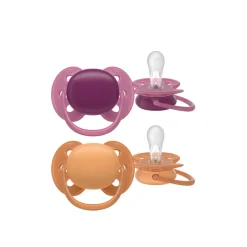 Philips Avent Ultra Soft Pacifier 18m+ Purple/Orange x2
