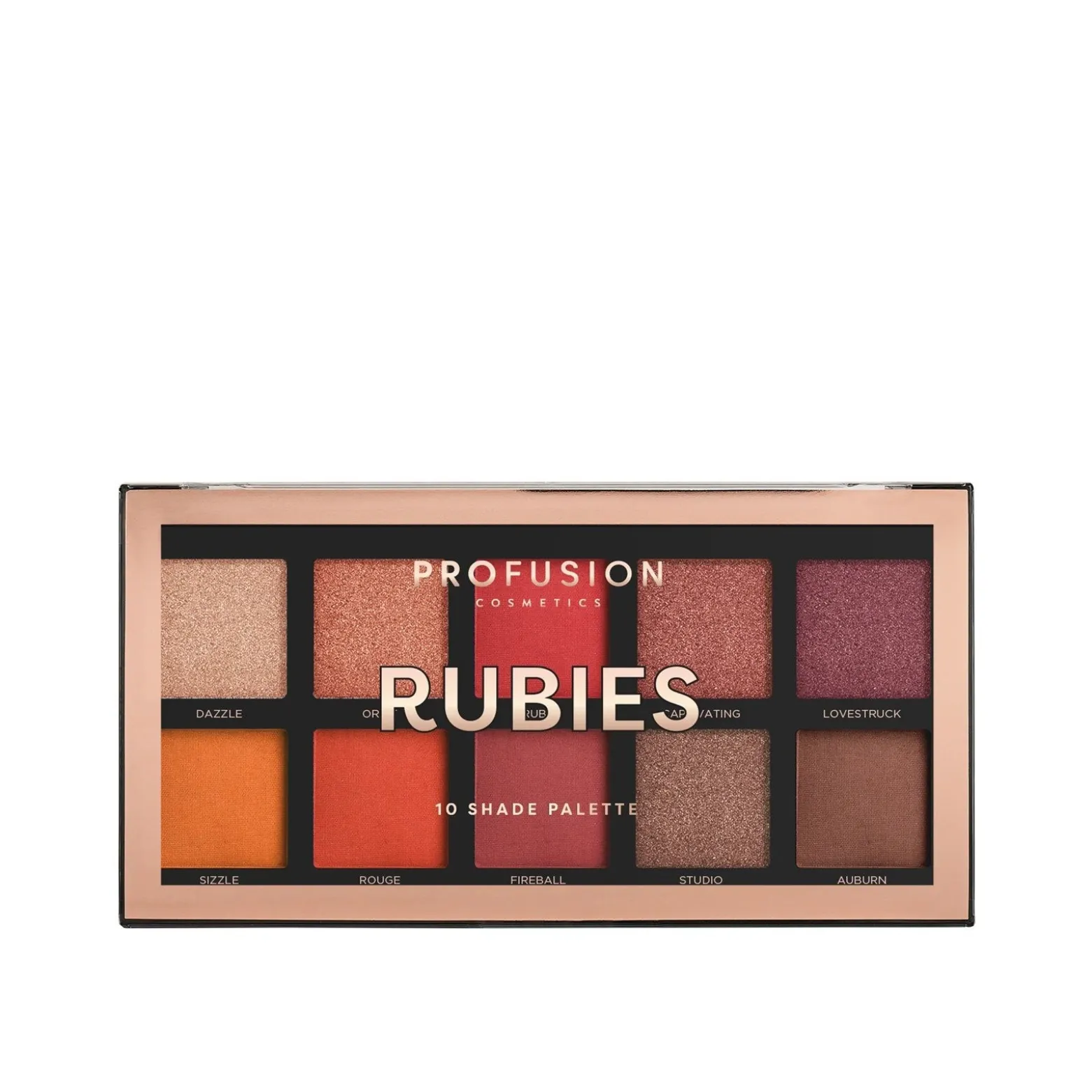 Profusion Cosmetics 10 Shade Eyeshadow Palette Rubies
