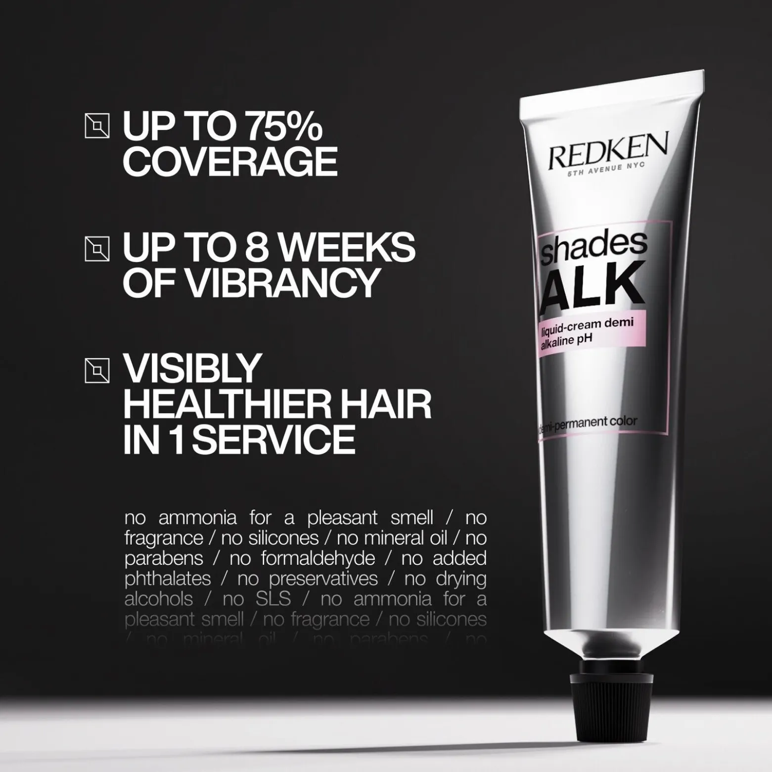 Redken Shades ALK Liquid-Cream Alkaline pH Demi-Permanent Hair Dye 6NA Granite 60ml (2.02floz)