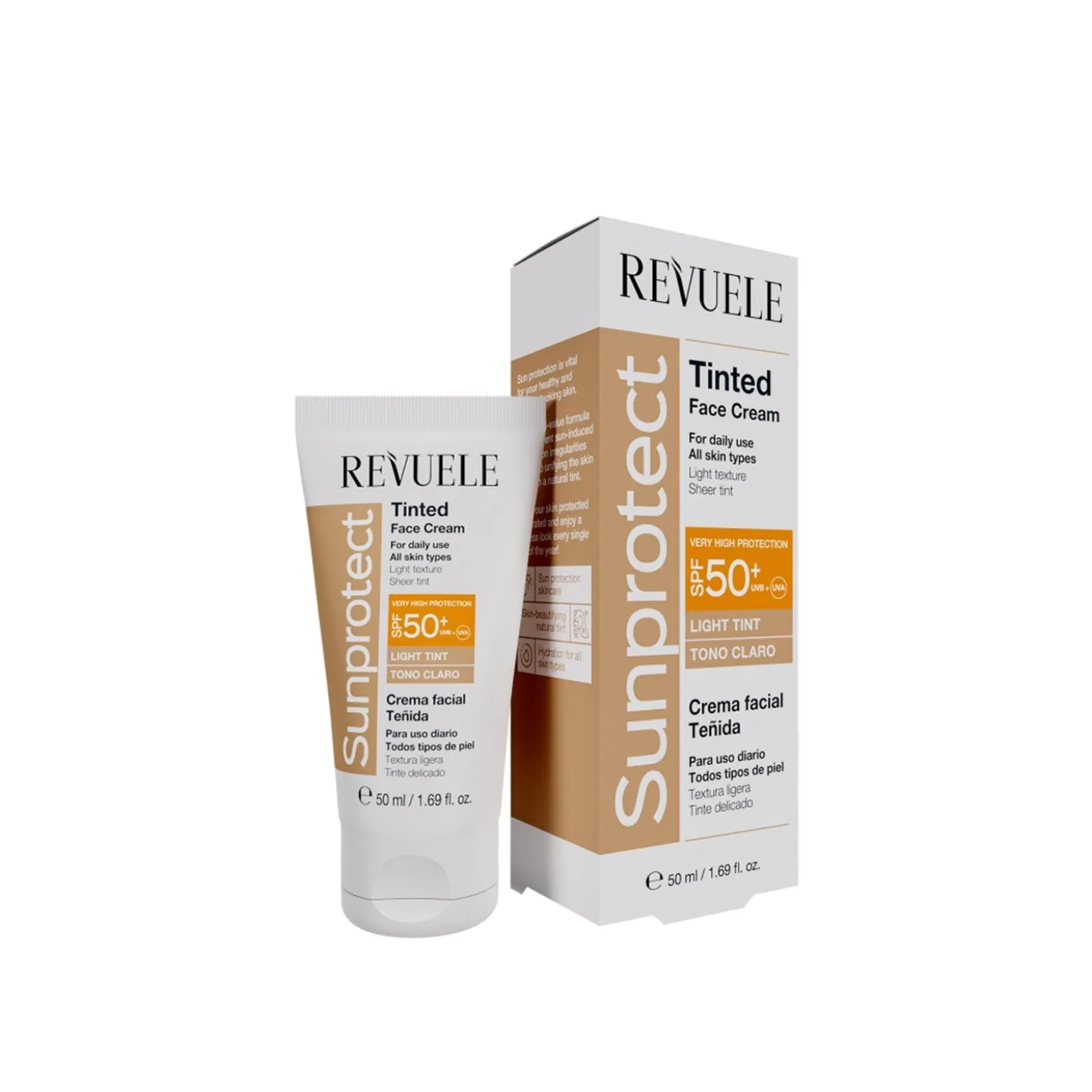 Revuele Sunprotect Tinted Face Cream SPF50+ Light Tint 50ml (1.69floz)