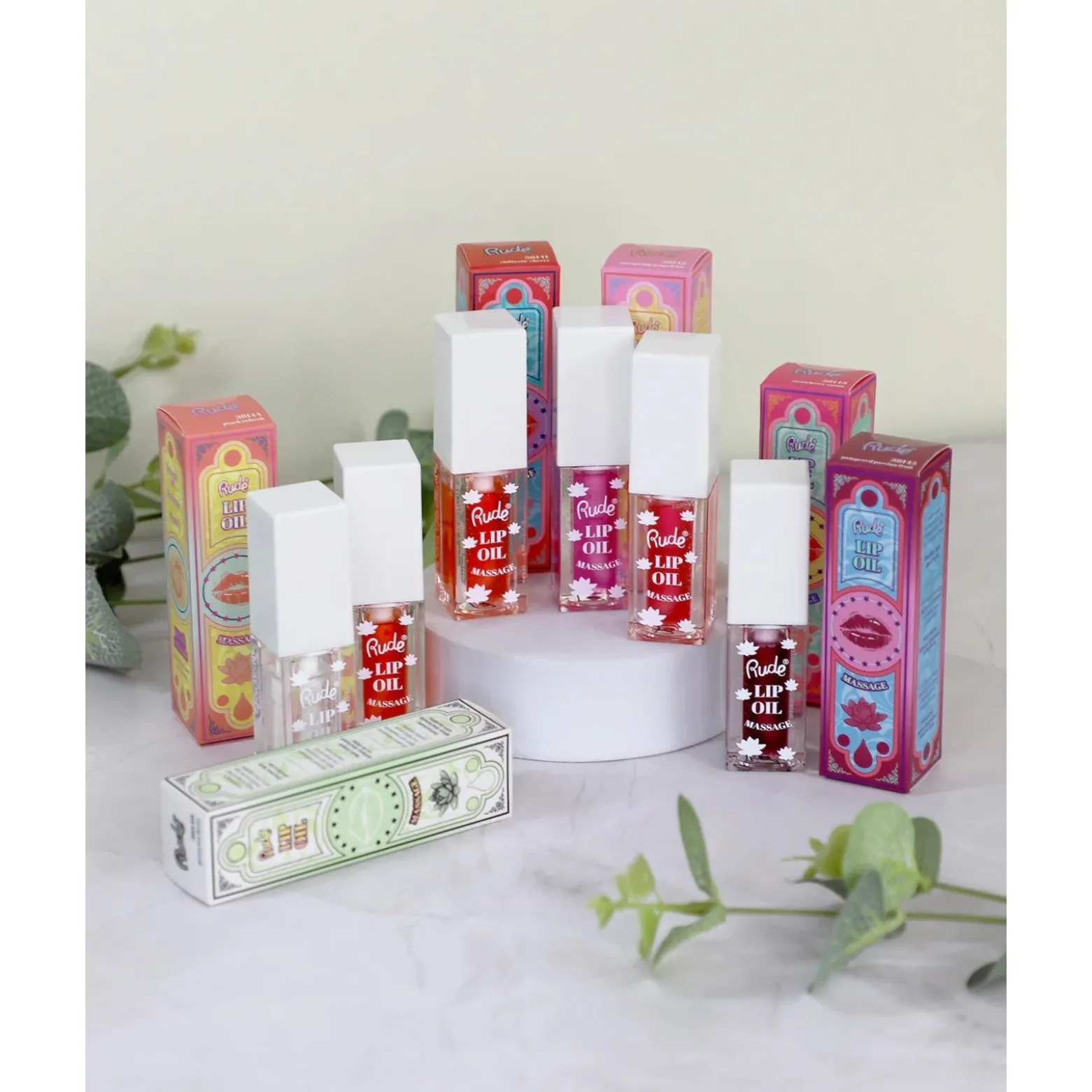 Rude Cosmetics Lip Oil Massage Peach Refresh 4ml (0.135floz)