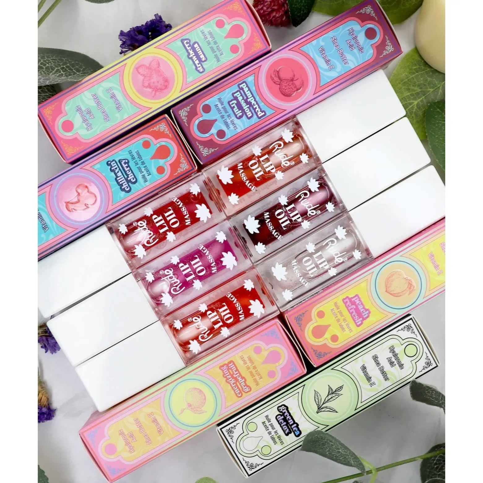 Rude Cosmetics Lip Oil Massage Peach Refresh 4ml (0.135floz)