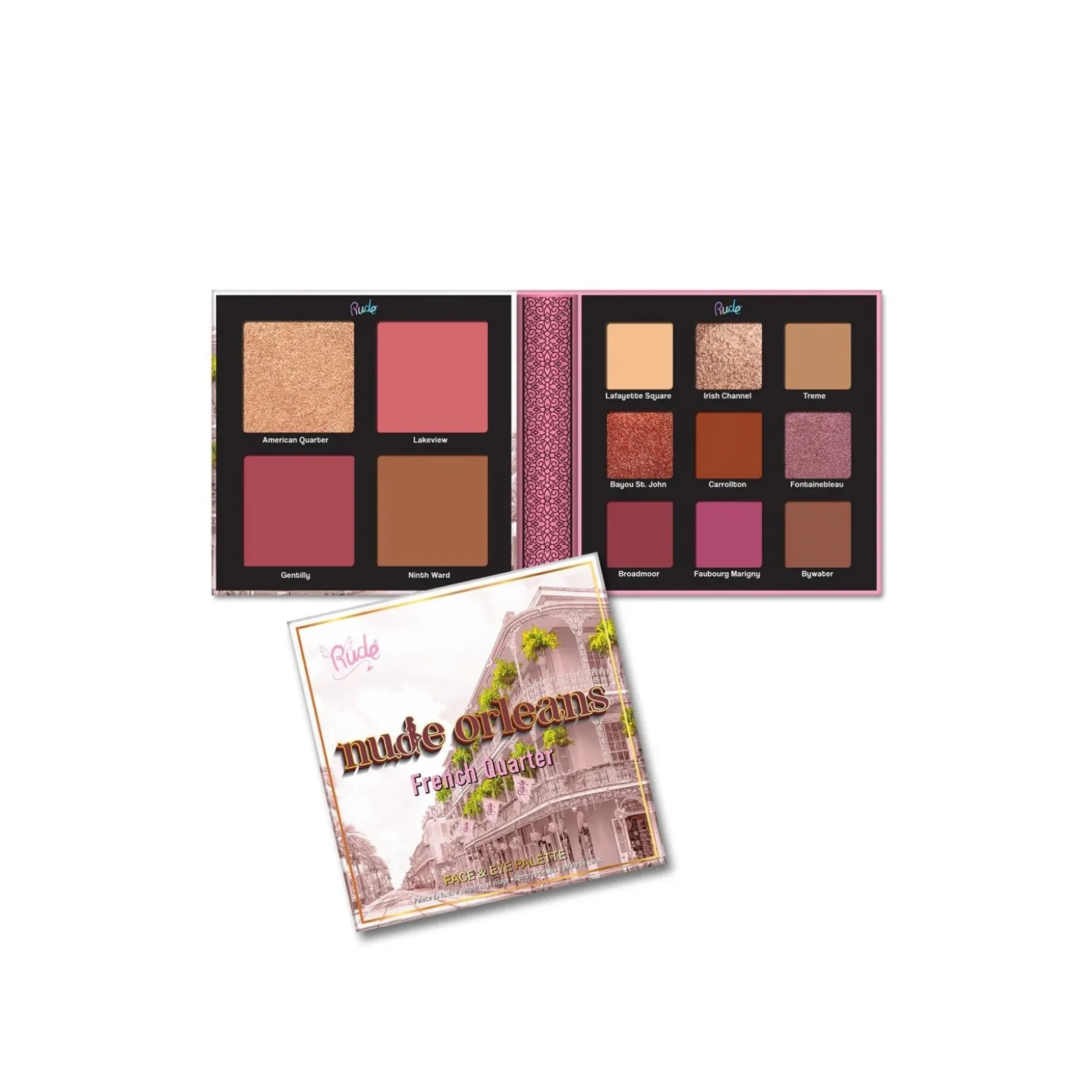 Rude Cosmetics Nude Orleans Face & Eye Palette