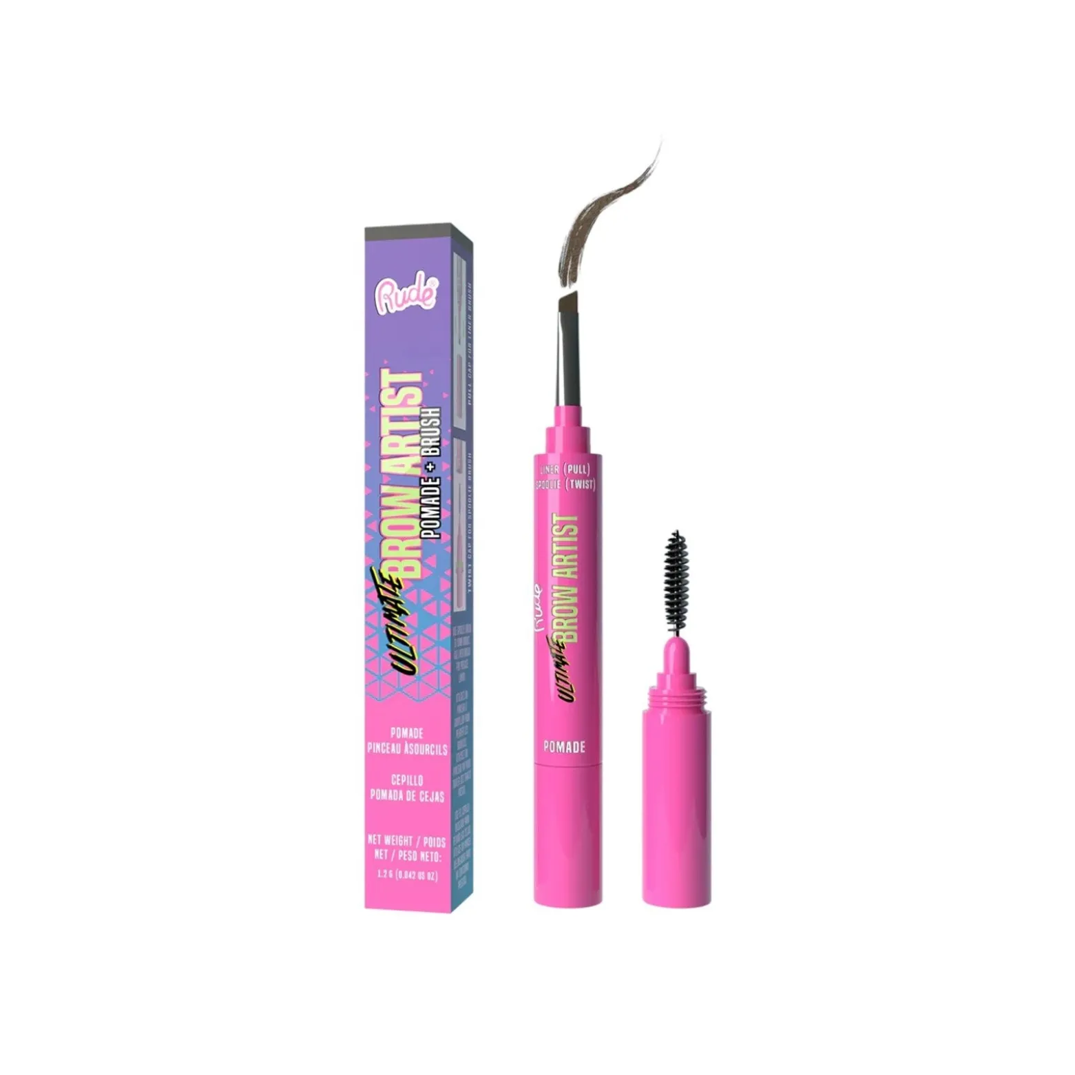 Rude Cosmetics Ultimate Brow Artist Pomade + Brush Taupe 1.2g (0.042oz)