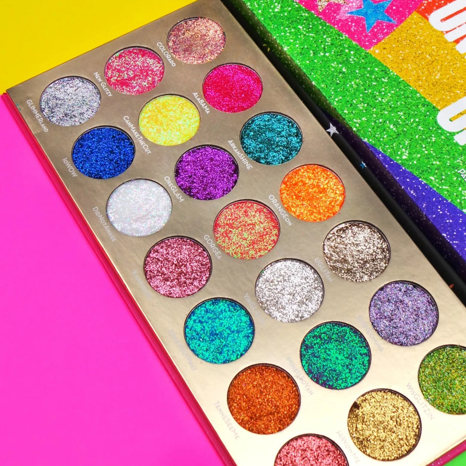 Rude Cosmetics United Shades of Glitter Eyeshadow Palette
