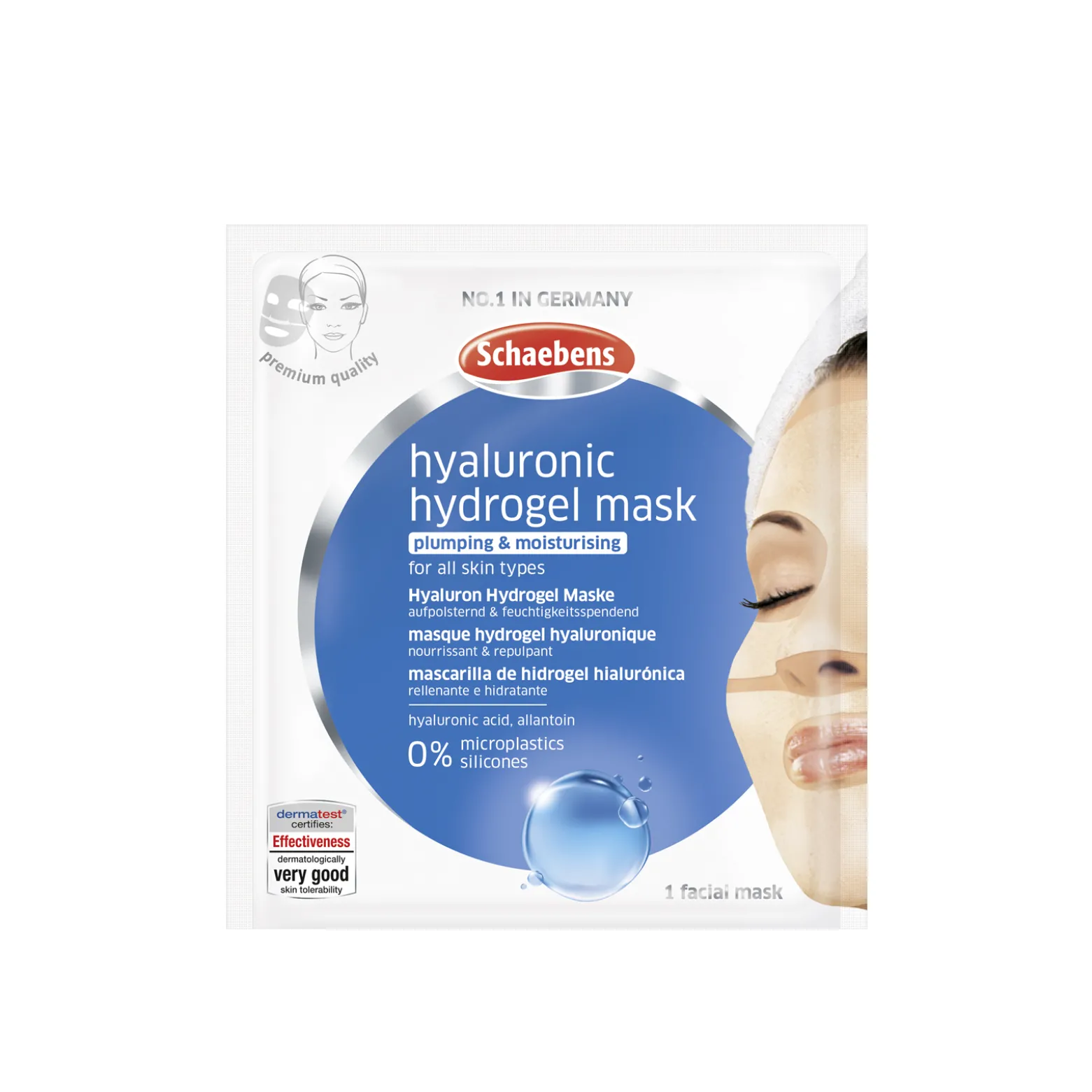 Schaebens Hyaluronic Hydrogel Face Mask x1