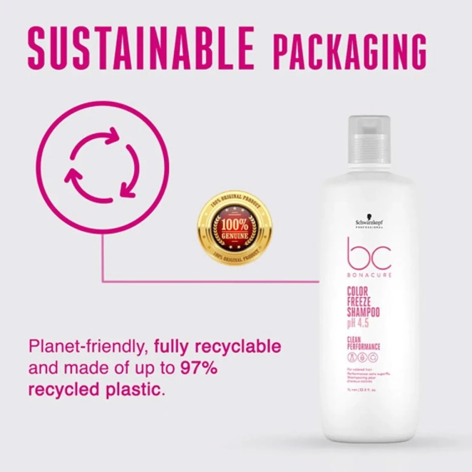 Schwarzkopf BC pH 4.5 Color Freeze Shampoo 1L (33.81fl oz)