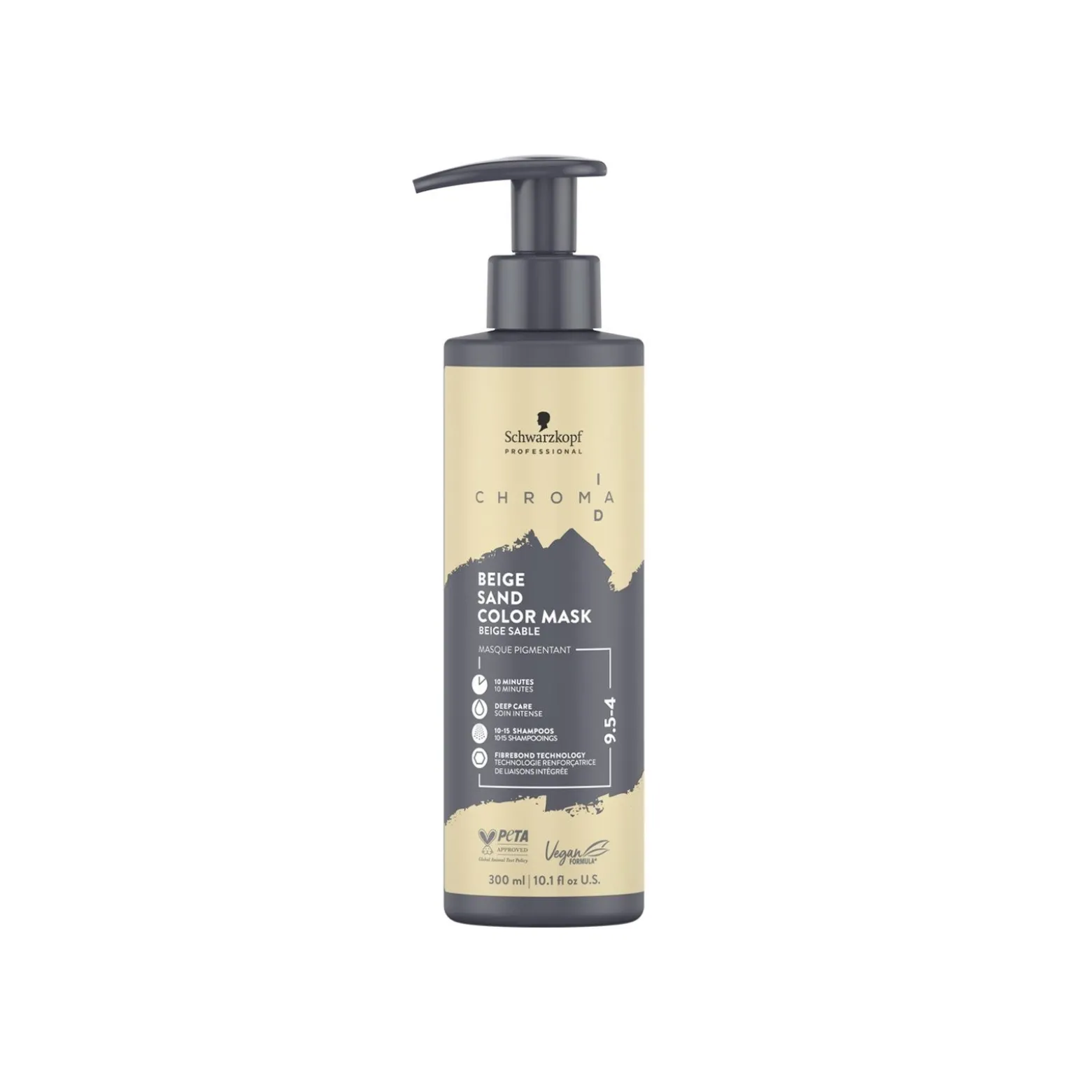 Schwarzkopf Chroma ID Bonding Color Mask 9.5-4 Beige Sand 300ml (10.1floz)