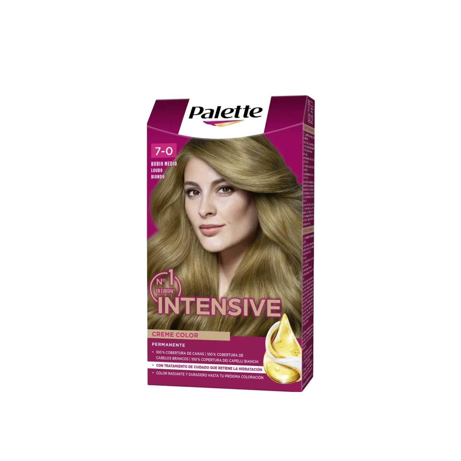Schwarzkopf Palette Intensive Creme Color Permanent Hair Dye 7-0 Medium Blonde