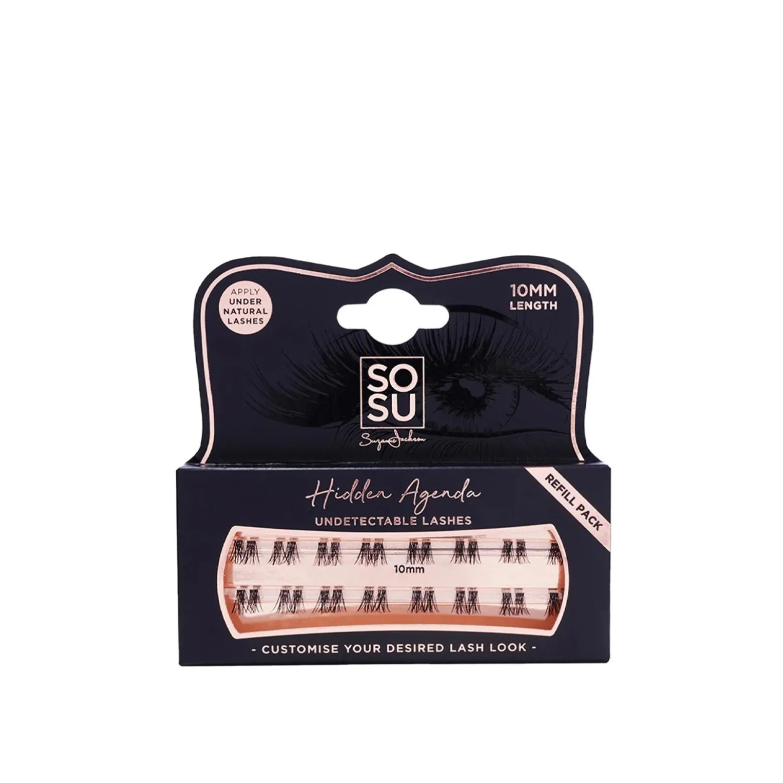 SOSU Cosmetics Hidden Agenda Undetectable Lashes Original Refill Black 10mm x16