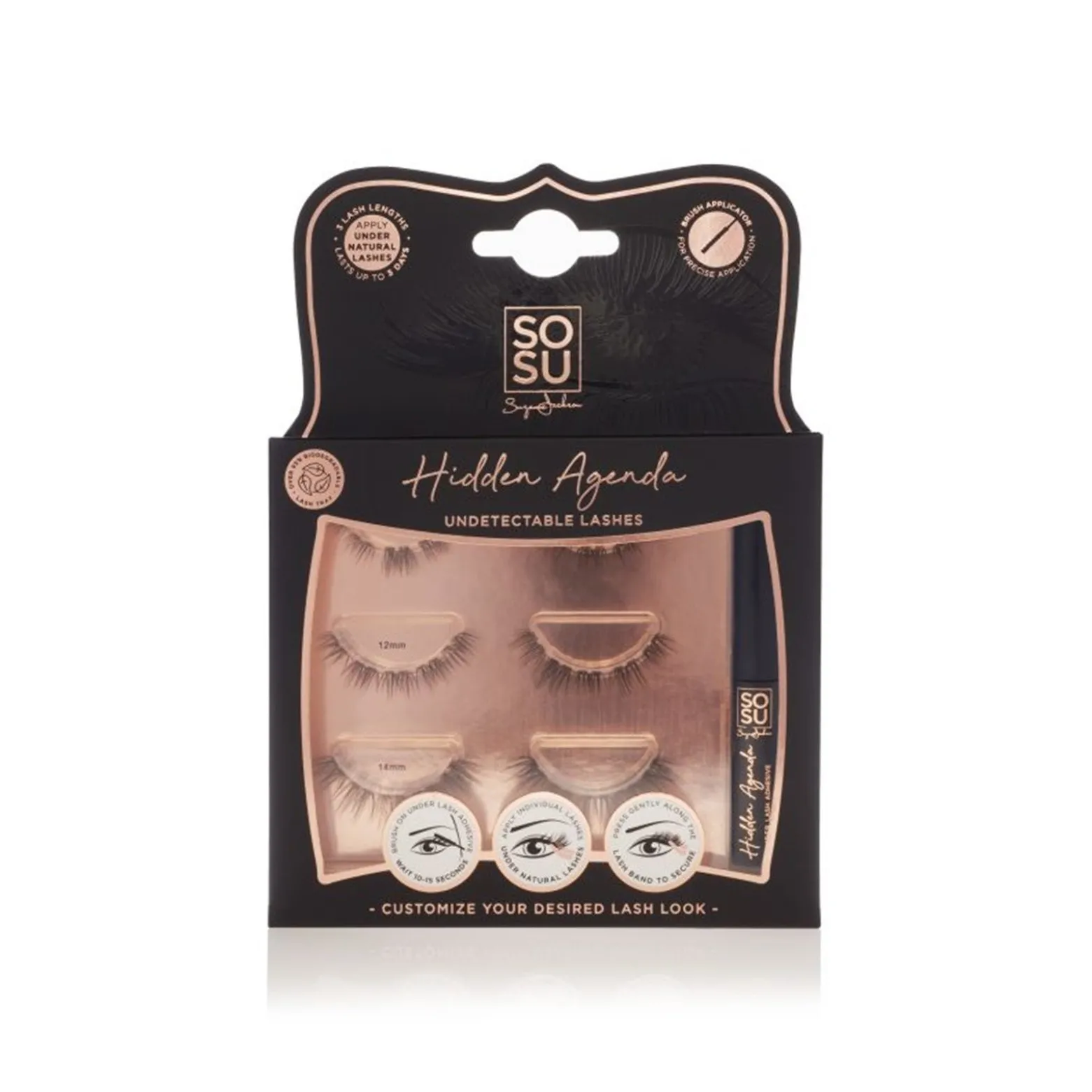 SOSU Cosmetics Hidden Agenda Undetectable Lashes Original