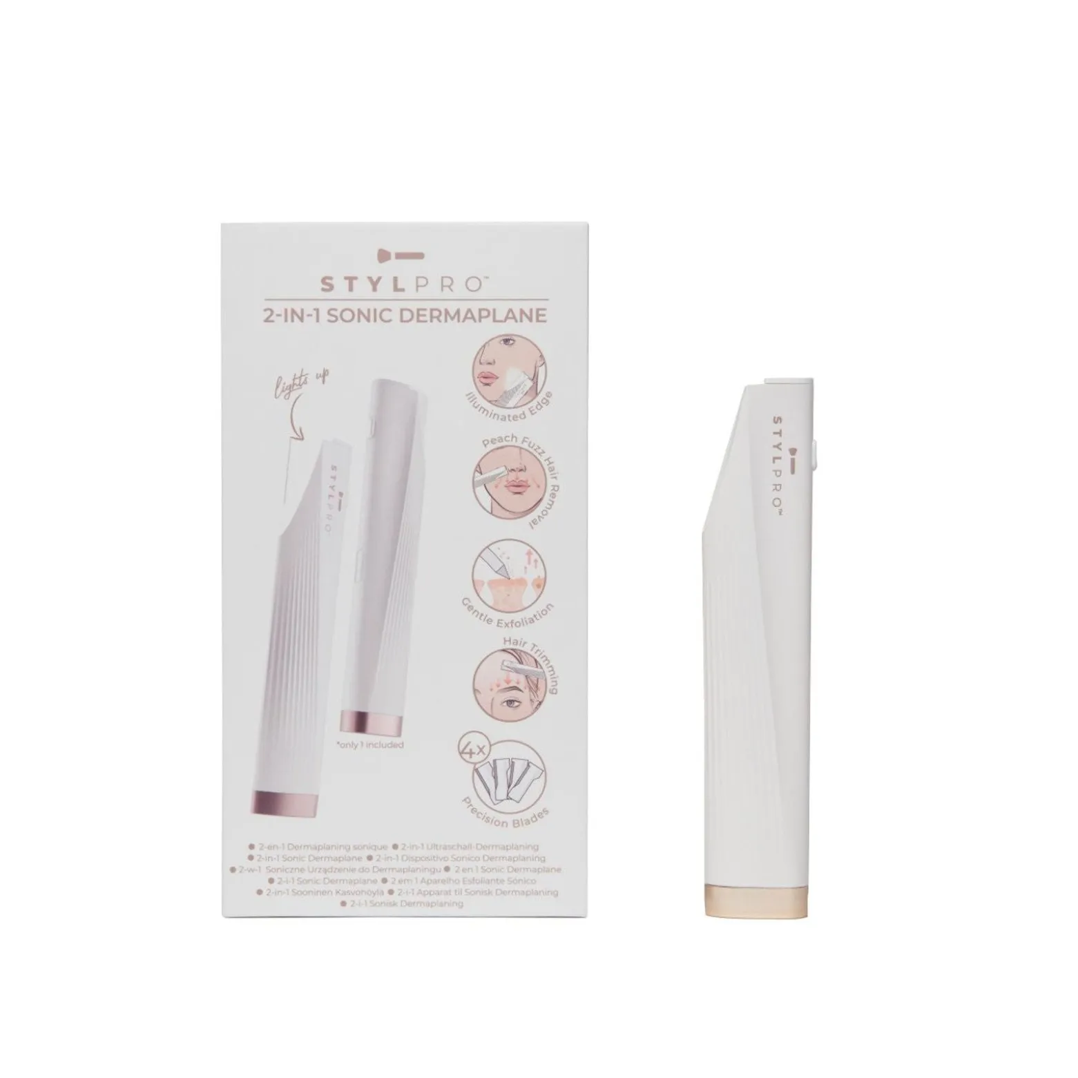 STYLPRO 2-In-1 Light Up Sonic Dermaplane