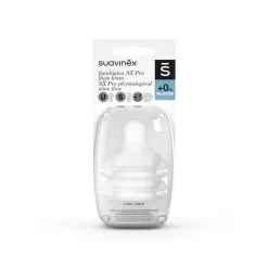 Suavinex Physiological Slow Flow SX Pro Silicone Nipple +0m x2