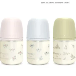 Suavinex Selection Poetry SX Pro Anti-Colic Glass Bottle Slow Flow +0m 120ml x1 (4floz)