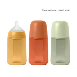 Suavinex Selection SX Pro Anti-Colic Silicone Bottle Medium Flow +3m Intense Colors 240ml x1 (8.11 fl oz)