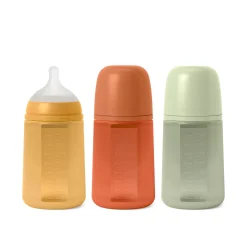 Suavinex Selection SX Pro Anti-Colic Silicone Bottle Medium Flow +3m Intense Colors 240ml x1 (8.11 fl oz)