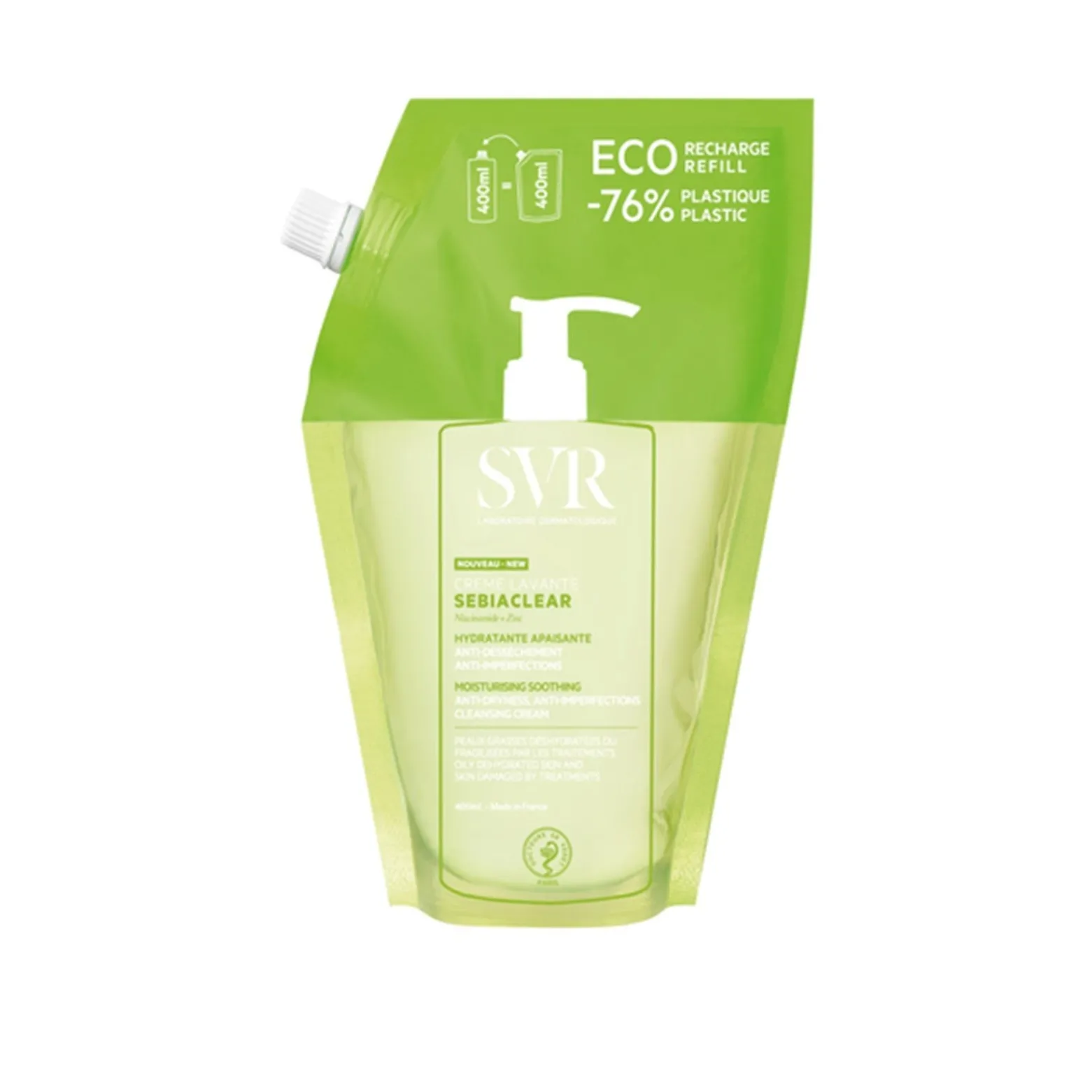 SVR Sebiaclear Cleansing Cream Eco-Refill 400ml (13.5floz)
