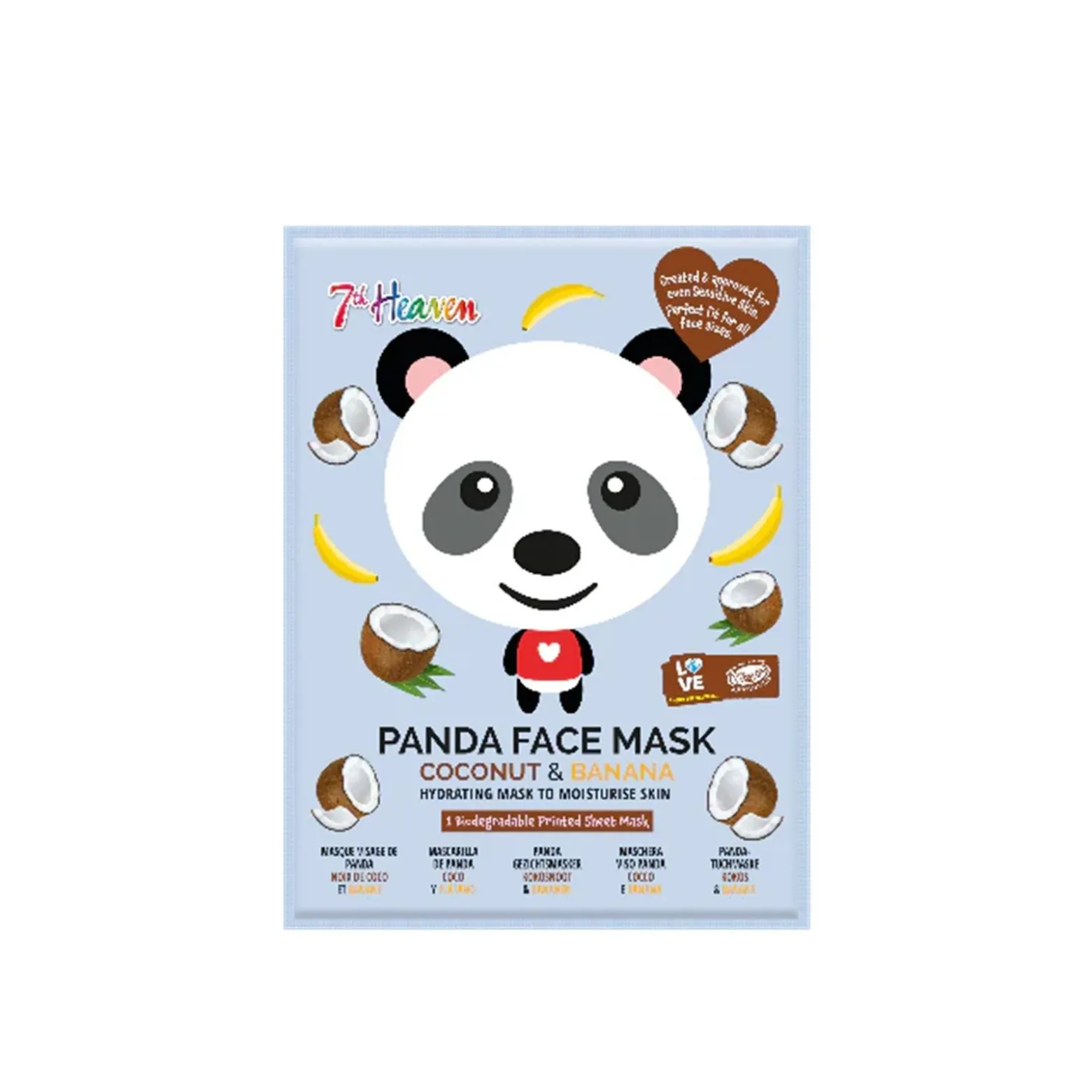 7th Heaven Panda Face Mask Coconut & Banana x1