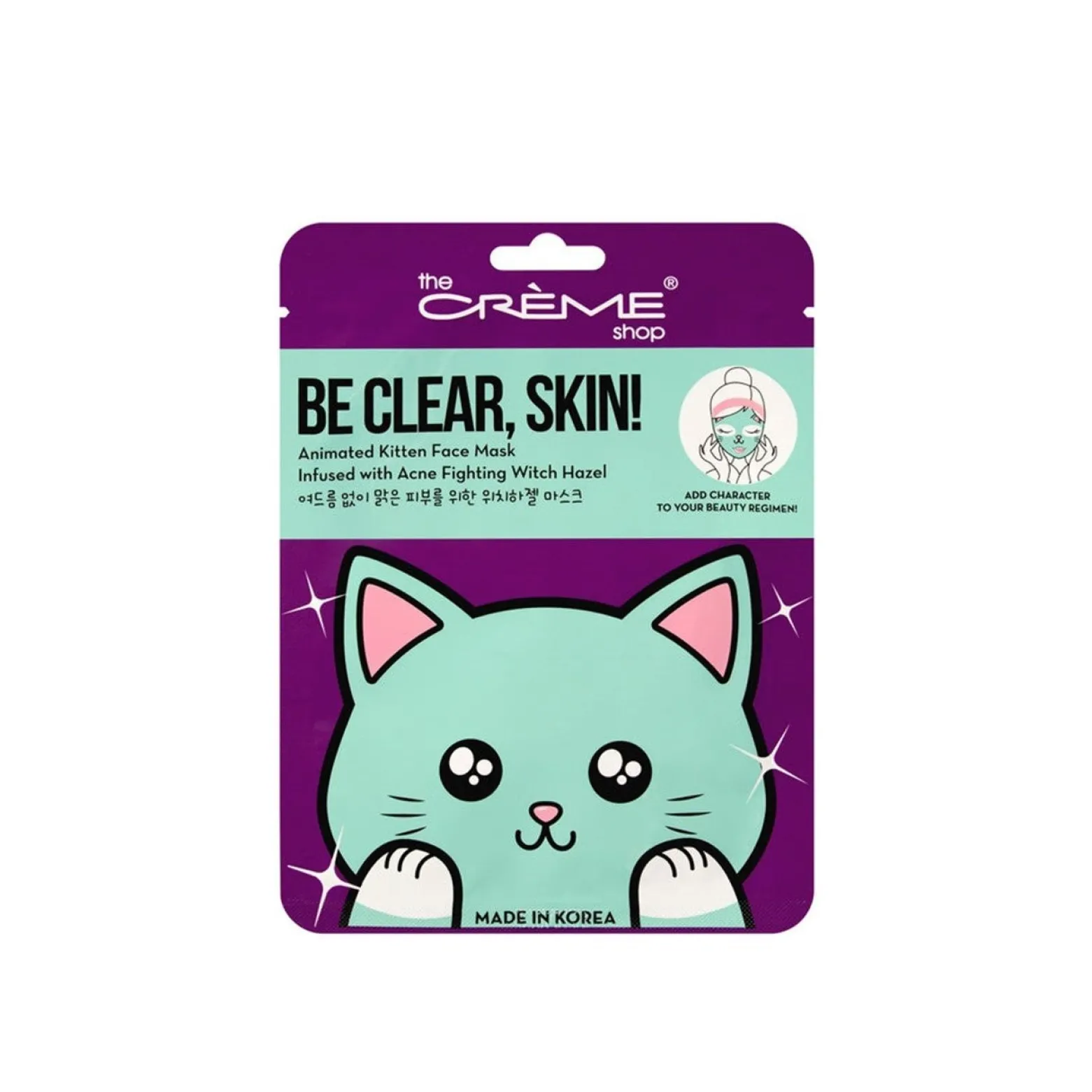 The Crème Shop Be Clear, Skin! Animated Kitten Face Mask 25g (0.88 oz)
