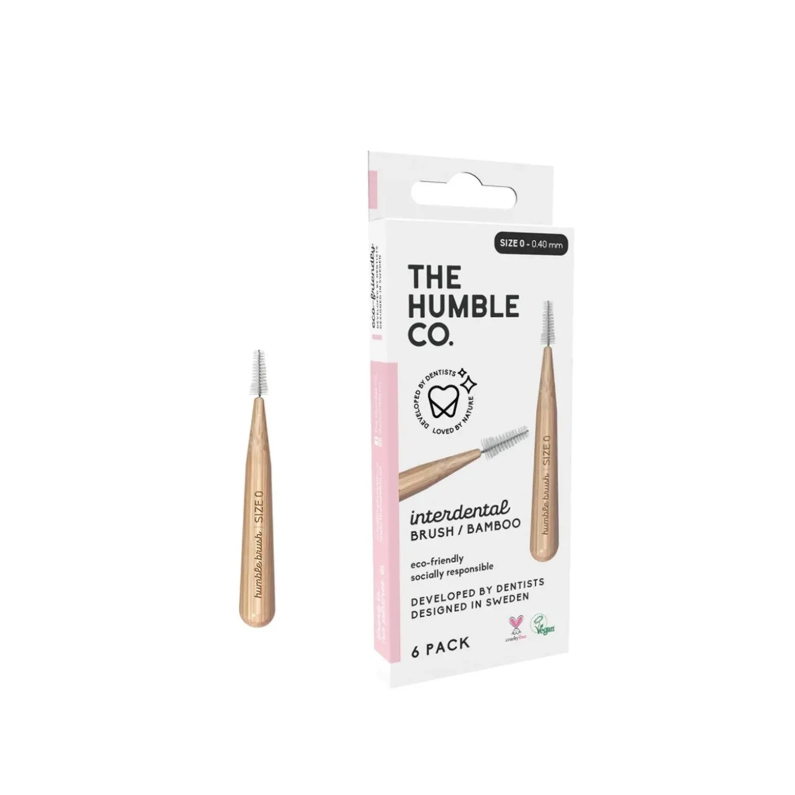 The Humble Co. Interdental Bamboo Brush Size 0 x6