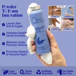 The Powder Shampoo Relaxing Body Foam Wash Lavender & Chamomile 20g (0.70oz)
