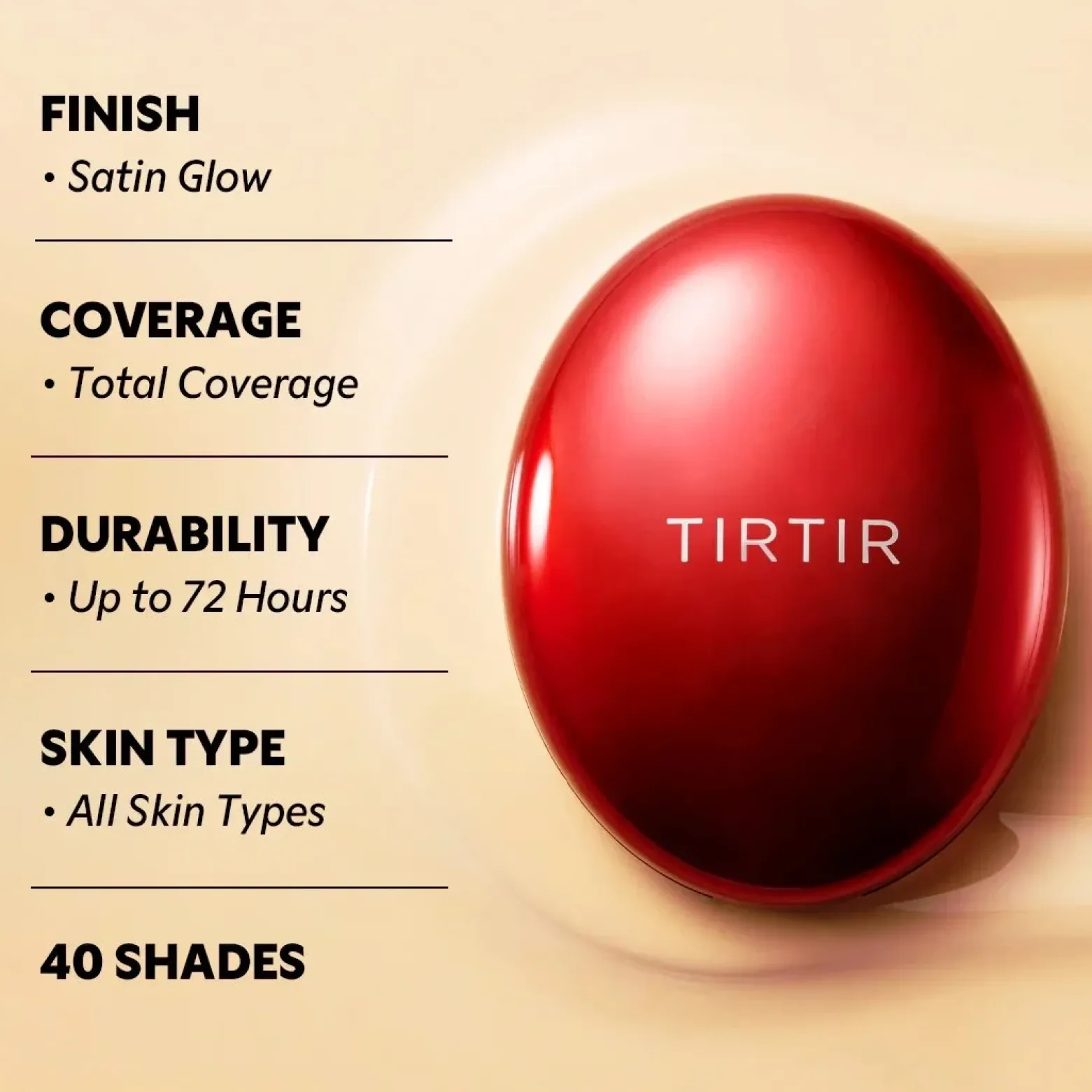 TIRTIR Mask Fit Red Cushion Foundation Mini 17W French Vanilla 4.5g (0.15oz)