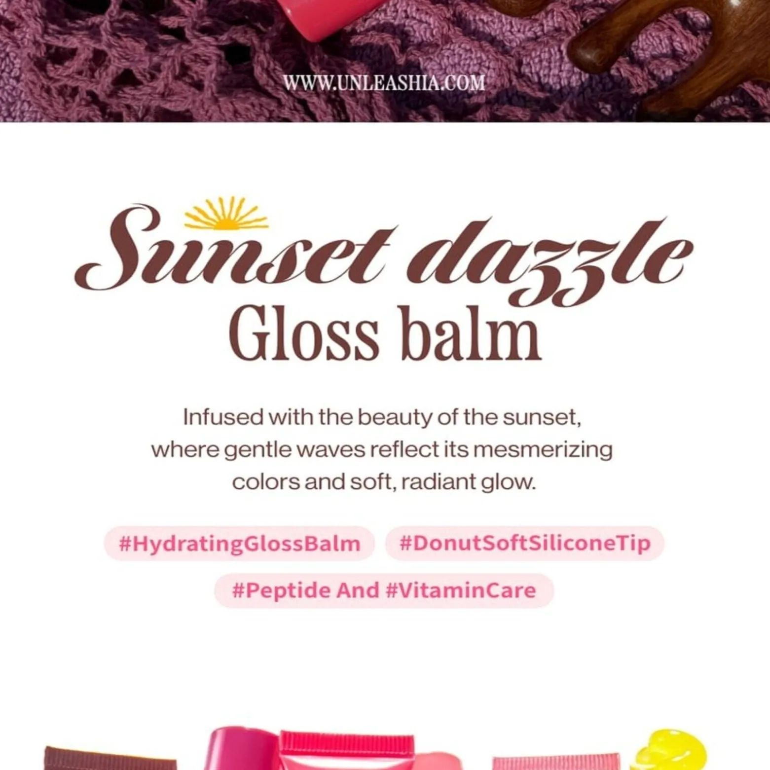 Unleashia Sunset Dazzle Gloss Balm No.5 Amalfi 10g (0.35oz)